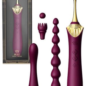 Zalo Bess 2 Warming 8.6" Clitoral Vibrator with 4 Attachments