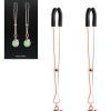 nsnovelties Bound Glow In The Dark Rose Gold Nipple Clamps