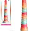 nsnovelties Colours Stacked 9" Silicone Dildo With Suction Cup Base