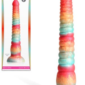 nsnovelties Colours Stacked 9" Silicone Dildo With Suction Cup Base
