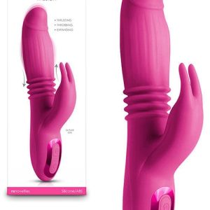 nsnovelties Passion 8.7" Thrusting Rabbit Vibrator with Clitoral Stimulator