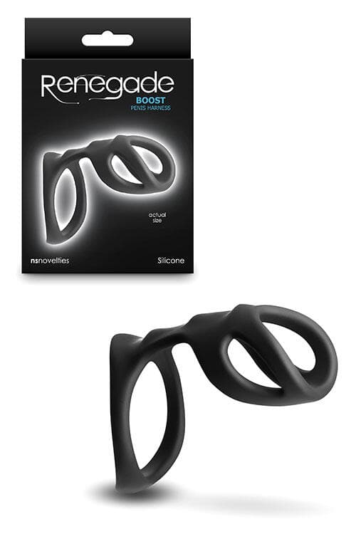 nsnovelties Renegade Boost 4.3" Penis Harness with Cock Ring & Textured Sheath nsnovelties Renegade Boost 4.3" Penis Harness with Cock Ring & Textured Sheath